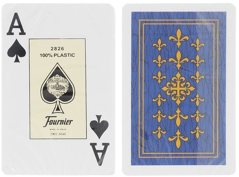 Карты "Fournier Flor de Lis (2 Jumbo Index) - Bridge Twin plastik case" (47035)