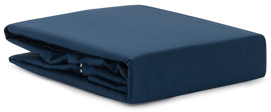 Простыня темно-синего цвета с контрастным кантом из коллекции essential, 240х270 см (73748)