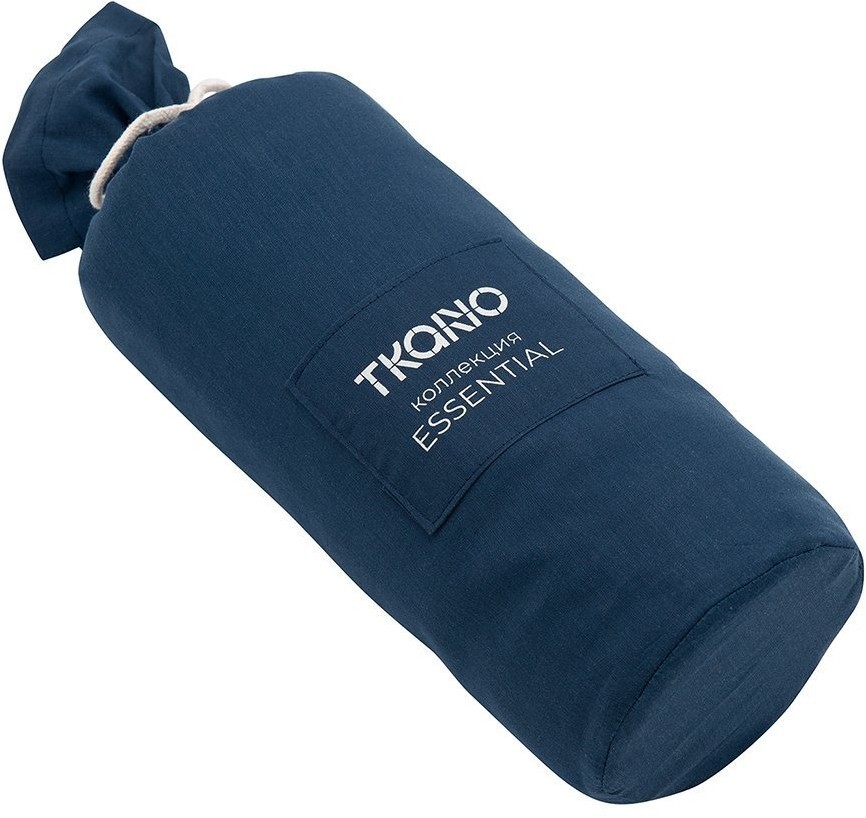 Простыня темно-синего цвета с контрастным кантом из коллекции essential, 240х270 см (73748)