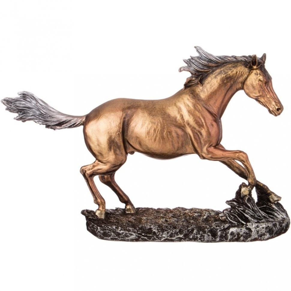 Фигурка декоративна "конь" 34*22 см цвет: золото ИП Шихмурадов (169-260)