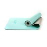Коврик для йоги и фитнеса FM-201, TPE, 173x61x0,7 см, мятный/серый (1005334)