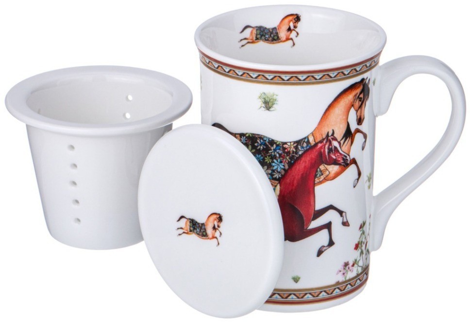 Кружка заварочная lefard "compliment" с ситом и крышкой 300 мл (417-053)