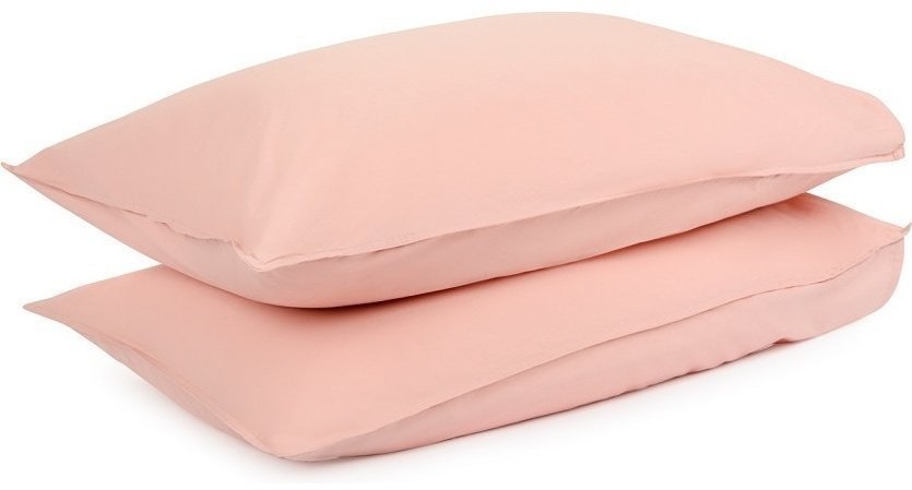 Комплект постельного белья полутораспальный цвета пыльной розы из органического стираного хлопка из коллекции essential (69376)