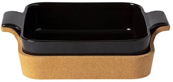 Набор DQ321-902, керамика/пробка, BLACK/BEIGE, CASAFINA BY COSTA NOVA