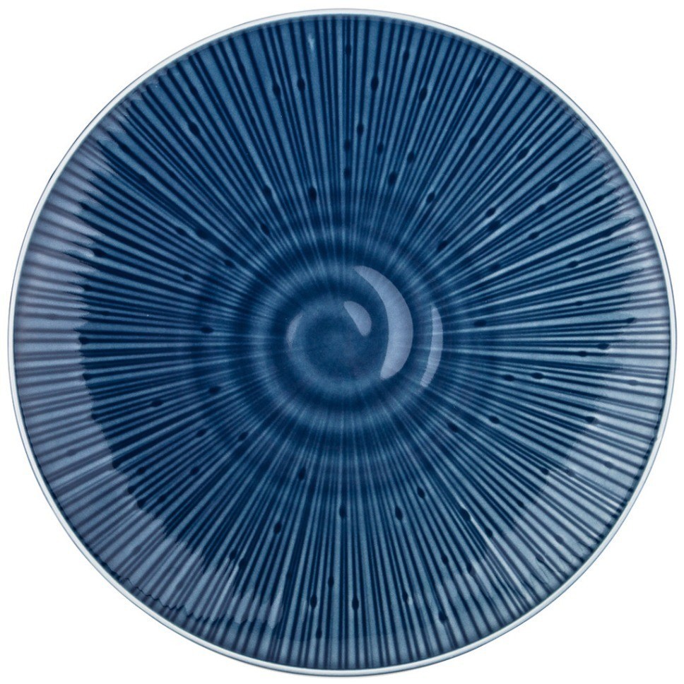 Тарелка обеденная bronco "mirage" 26,5 см синяя (410-128)