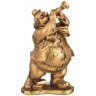 Фигурка декоративная "клоун играет на трубе" н-25см,l-15см,w-12 см цвет: бронза с позолотой Lefard (169-877)
