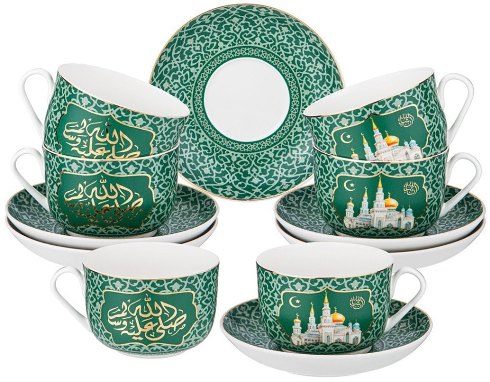 Чайный набор lefard "мечеть" на 6 пер. 12 пр. 280 мл (85-1994)