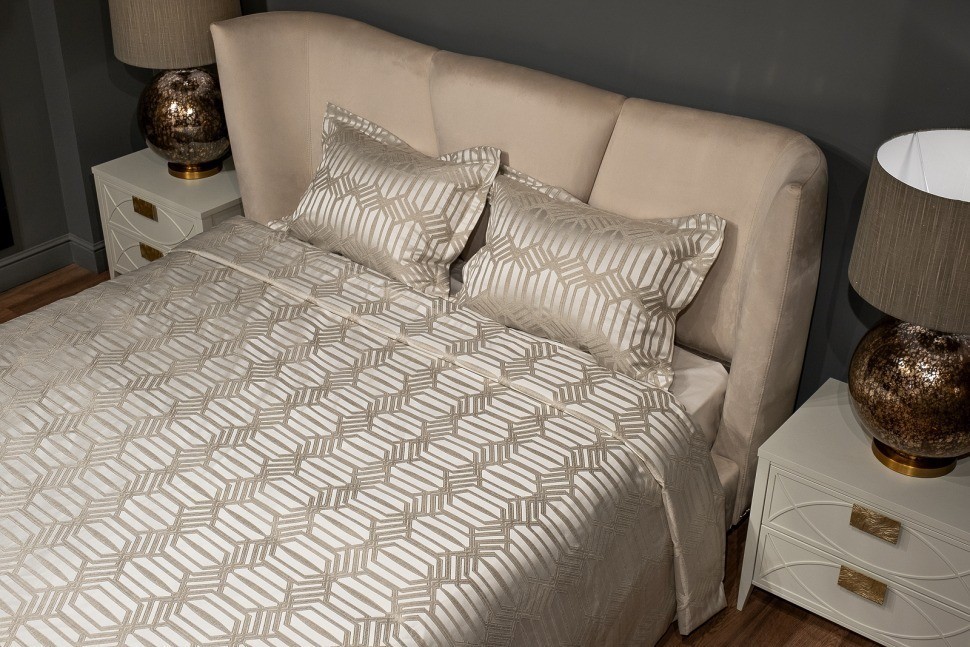 Комплект Artdeco серый( покрывало 260*260 и 2 наволочки 50*70) (TT-00015089)