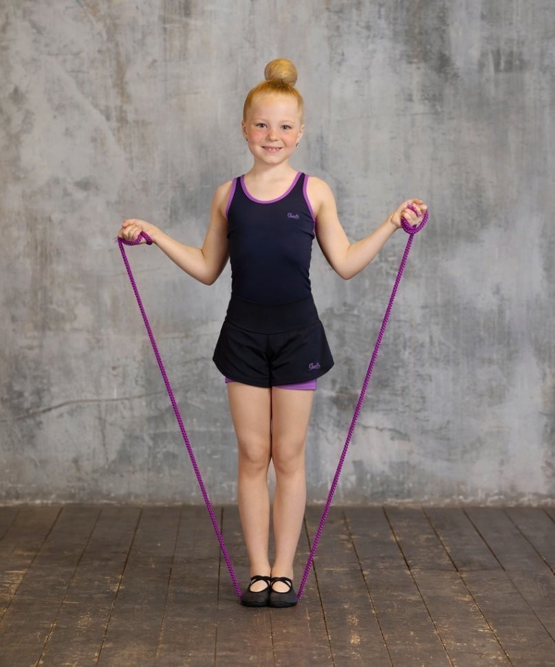 Нейлоновая скакалка для художественной гимнастики Cinderella Purple, 3м (1730531)