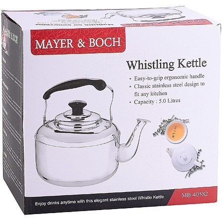 Чайник со свистком 5 л нерж/сталь Mayer&Boch (40582)