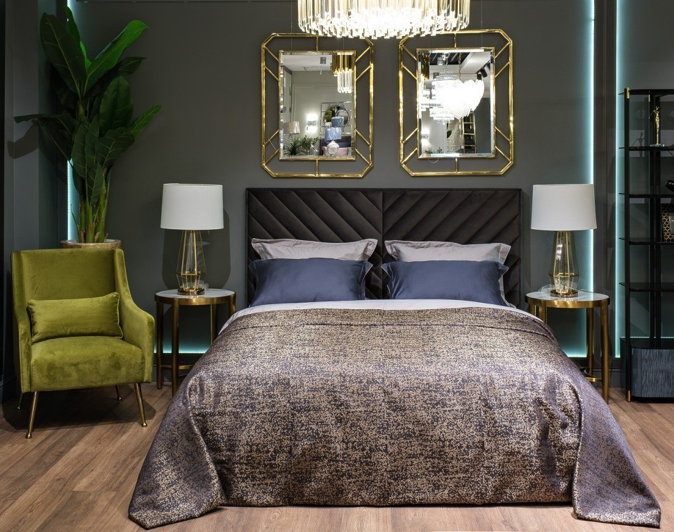 Зеркало прямоугольное в метал. раме цвет золото 71*91*2см (TT-00004736)