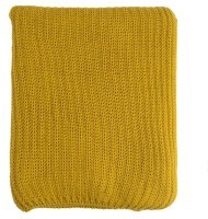 Плед вязаный горчичного цвета essential,  130х180 см (63266)