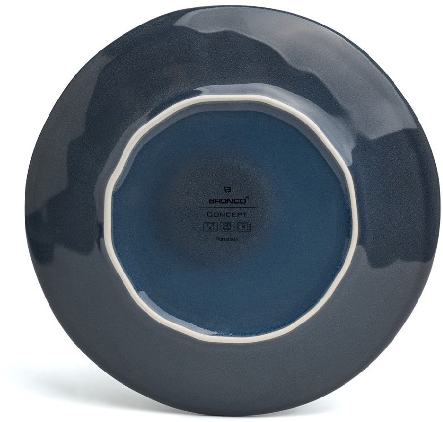 Набор тарелок закусочных bronco "concept" 4 шт. 22 см синий (576-1013)