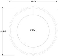 Зеркало круглое в металл. раме золотого цвета d80см (TT-00010377)