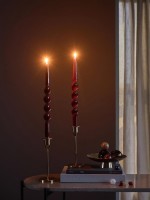 Набор из двух свечей коричневого цвета из коллекции essential, 35 см (79761)