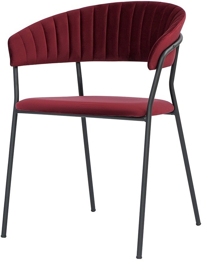 Стул stefany, велюр, винный (75784)