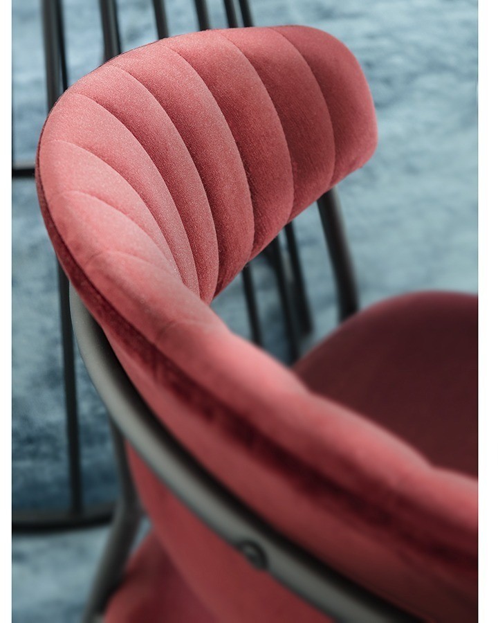 Стул stefany, велюр, винный (75784)