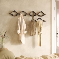 Вешалка настенная montage, 6 крючков, черный/орех (79728)