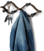 Вешалка настенная montage, 6 крючков, черный/орех (79728)