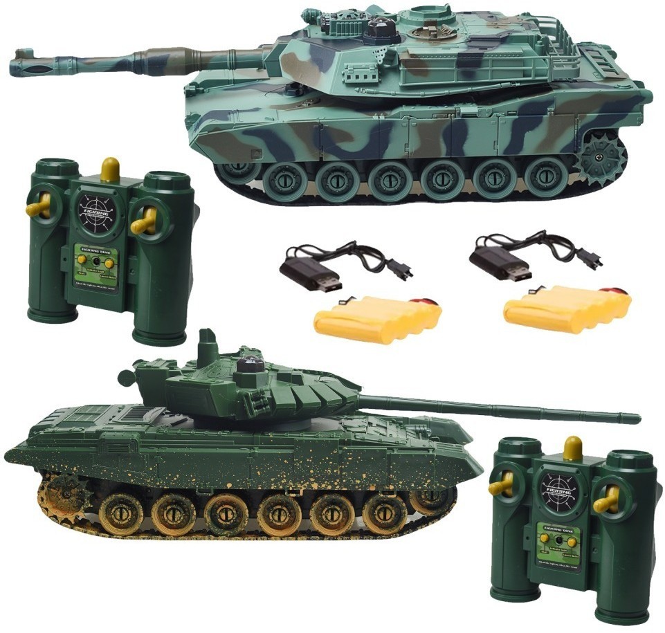 Радиоуправляемый танковый бой (советский T72 + M1 Абрамс США) (RWG99851)
