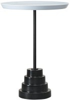 Столик кофейный sustainable collection, D38 см, серо-голубой/черный (76069)