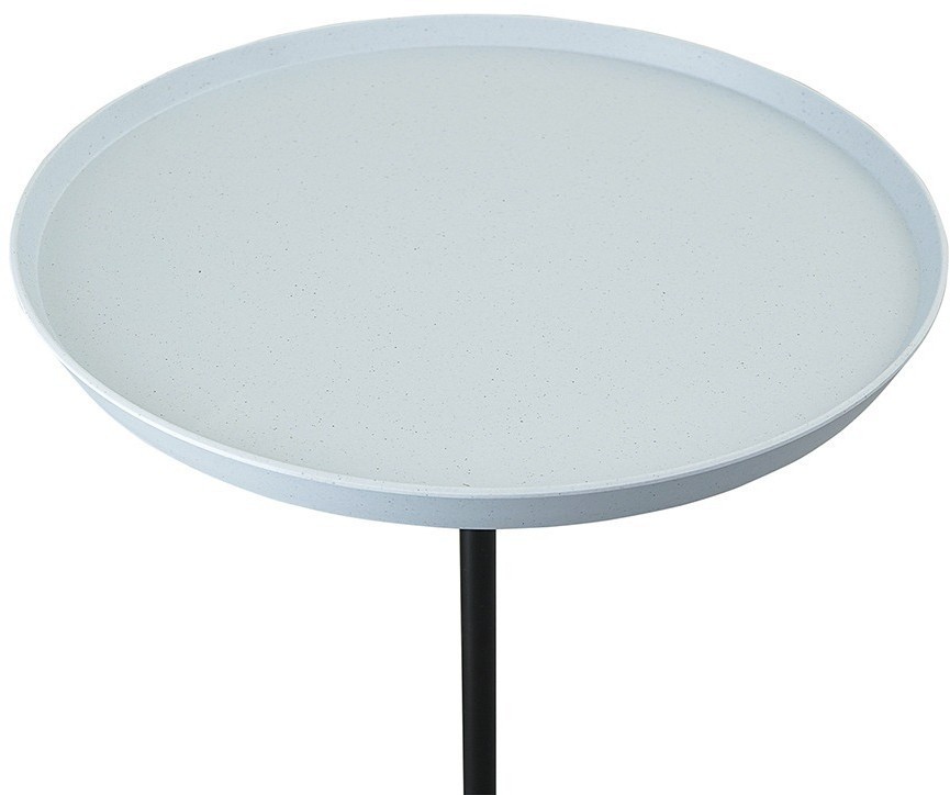 Столик кофейный sustainable collection, D38 см, серо-голубой/черный (76069)