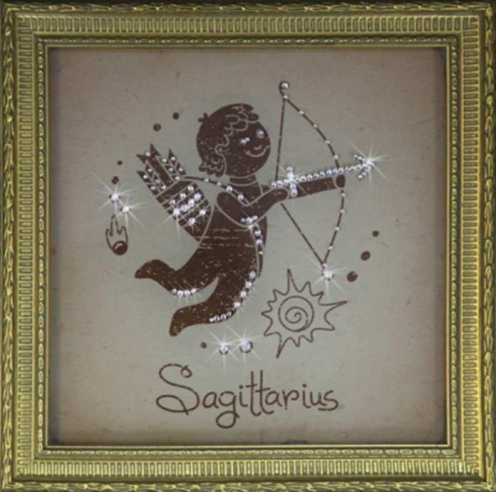 Картина Стрелец малый с кристаллами Swarovski (1709)