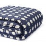 Покрывало из хлопка polka dots темно-синего цвета из коллекции essential, 230х250 см (76961)