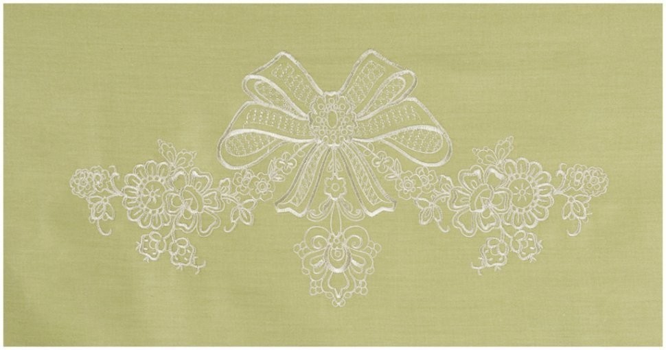 Кпб 2-х спальный "сонет" под 175*215 см, пр (цвет св зеленый) 220*250 см, нав 50*70-2 шт, 100% х/б SANTALINO (984-302)