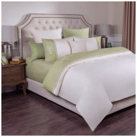 Кпб 2-х спальный &quot;сонет&quot; под 175*215 см, пр (цвет св зеленый) 220*250 см, нав 50*70-2 шт, 100% х/б SANTALINO (984-302)