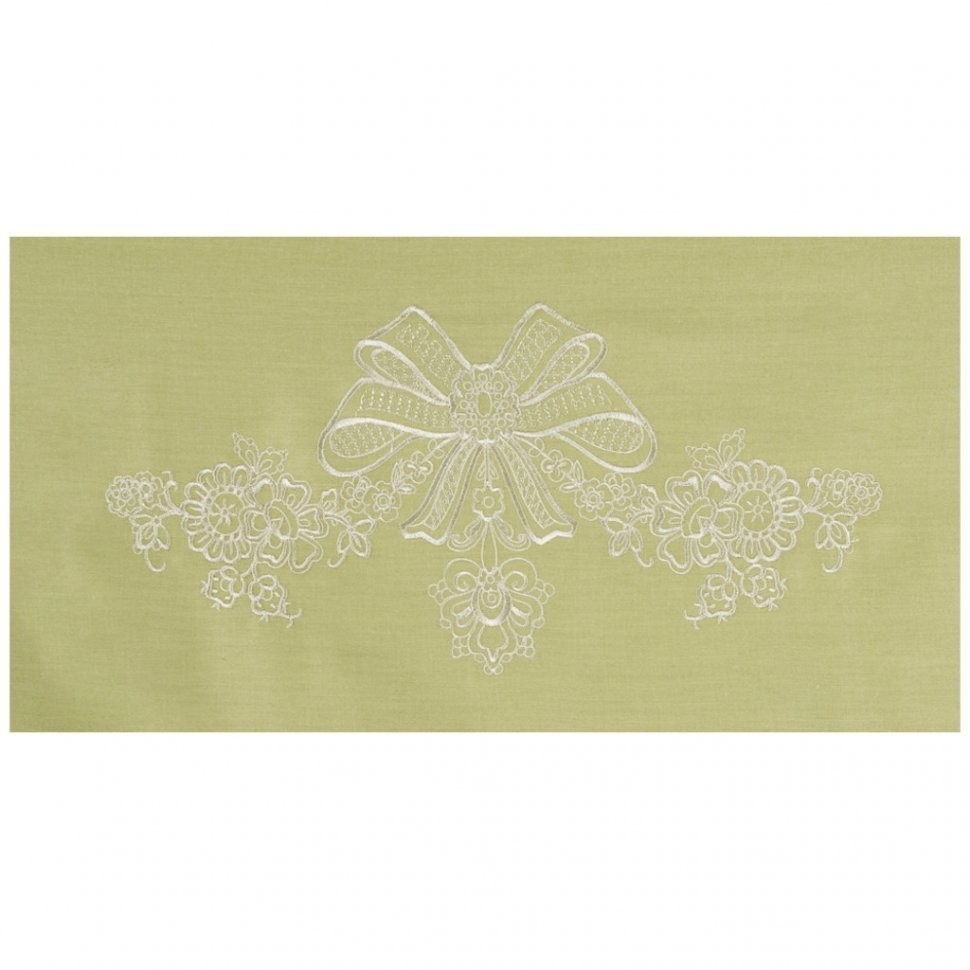 Кпб 2-х спальный "сонет" под 175*215 см, пр (цвет св зеленый) 220*250 см, нав 50*70-2 шт, 100% х/б SANTALINO (984-302)