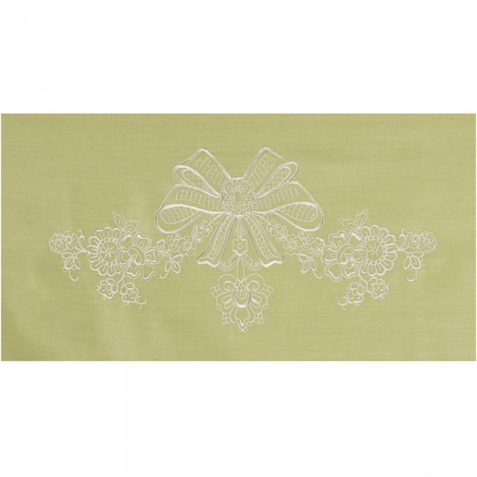 Кпб 2-х спальный "сонет" под 175*215 см, пр (цвет св зеленый) 220*250 см, нав 50*70-2 шт, 100% х/б SANTALINO (984-302)