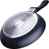 Сковорода 24см мрам/крошка с крышкой МВ (27682)