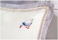Кпб 2-х сп &quot;гуси&quot; серый-шамп, с кружевом, под175*215 см.-1шт, прост 250*220 см.-1шт, нав 50*70 см.- SANTALINO (984-801)