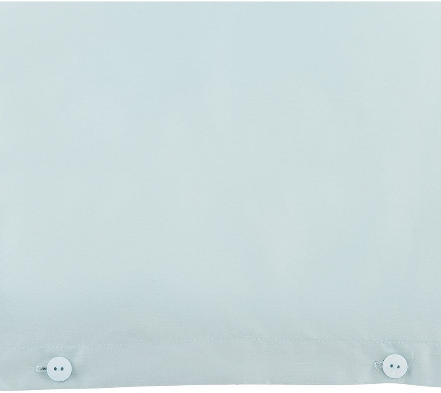 Комплект постельного белья двуспальный из сатина голубого цвета из коллекции essential (70517)