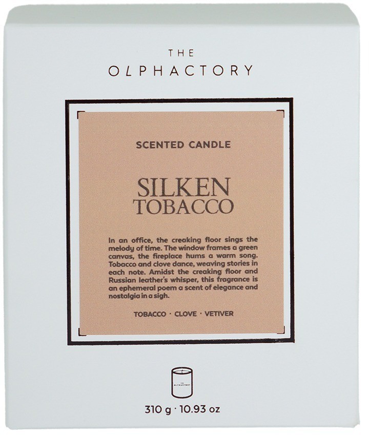 Свеча ароматическая the olphactory, white insignia, silken tobacco, 60 ч (78050)