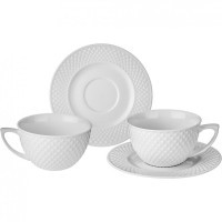 Чайный набор &quot;диаманд&quot; на 2 персоны 4 пр. 220 мл Lefard (359-370)