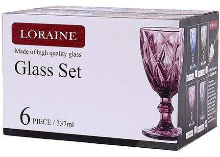 Набор бокалов 340 мл 6 шт LORAINE (60436)