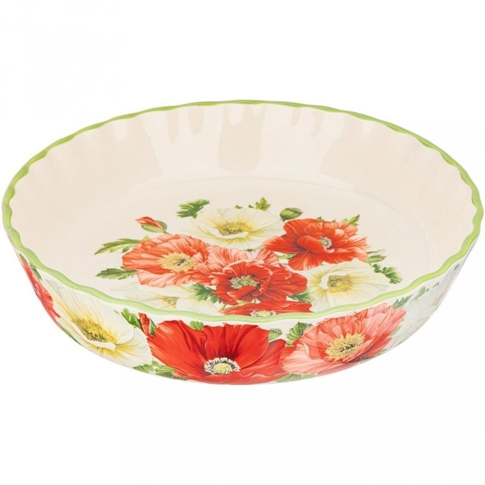 Форма для выпечки agness "маки" круглая 2100 мл 27,5*27,5*6 cм Agness (536-268)