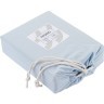 Комплект постельного белья полутораспальный небесно-голубого цвета из органического стираного хлопка из коллекции essential (69370)