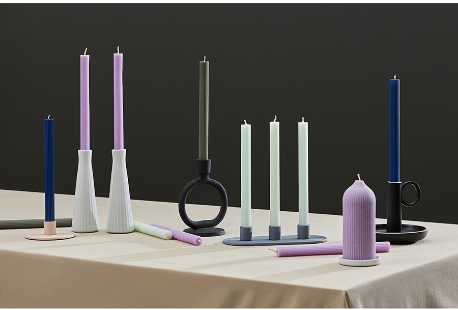 Набор из двух свечей синего цвета из коллекции edge, 24,5 см (77665)