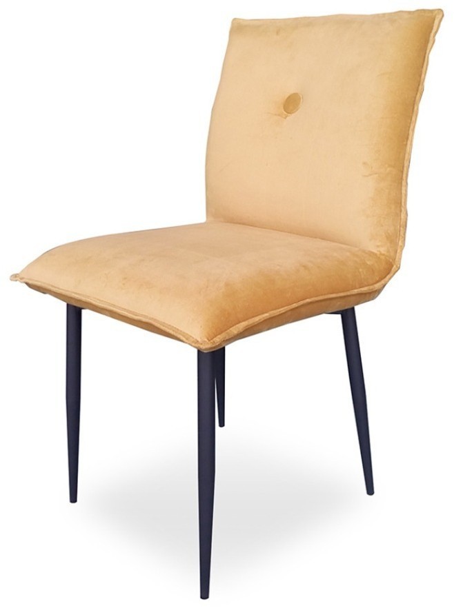 Стул Дуакс SC-3060HQ/CW260-16, 7, каркас металл, обивка бархат, CW260-16 warm yellow, ROOMERS FURNITURE