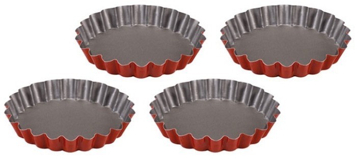 Формы для выпекания тарталеток красные 4шт. Guardini 51204HV