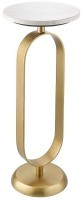 Столик приставной svein, D25,5 см, мрамор/золотой (76231)