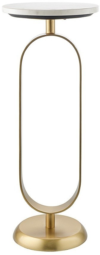 Столик приставной svein, D25,5 см, мрамор/золотой (76231)