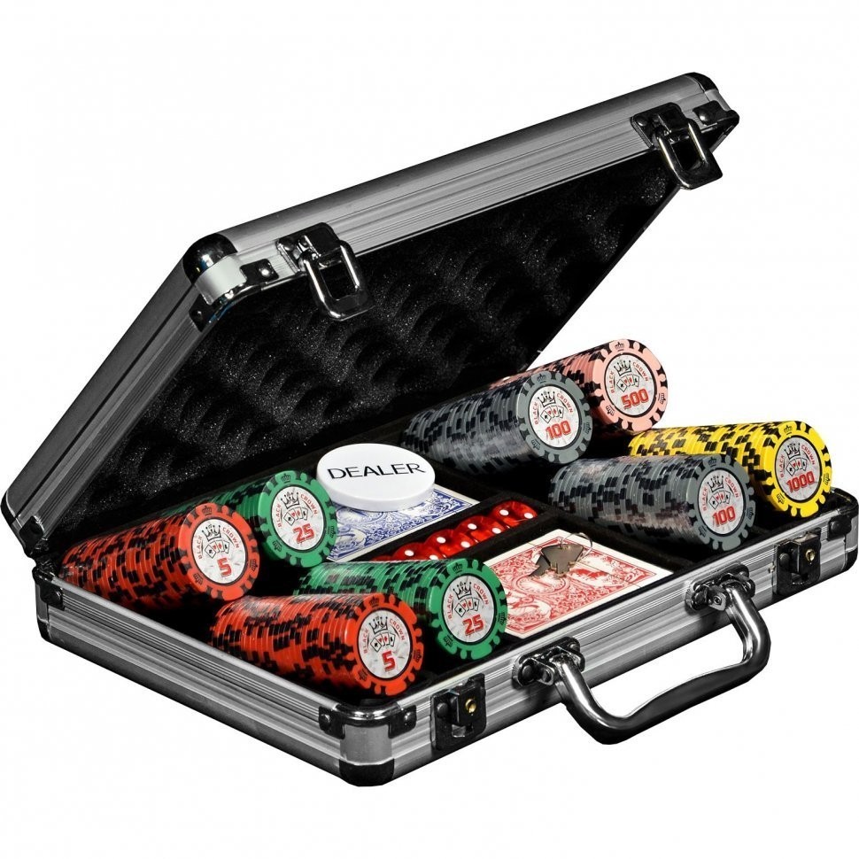 Набор для покера Black Crown на 200 фишек (31463)