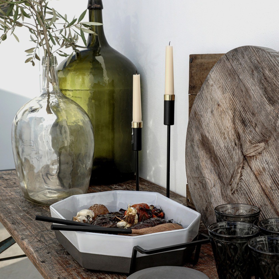 Тарелка 1POD161-WHI(1POD161-01617G), 15,5 см, керамика, white/grey, Costa Nova