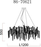 Люстра 120*45см, металл цвет серебро (TT-00012987)