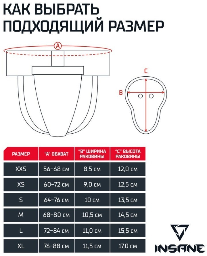 Защита паха Protec, черный, детский (2107911)