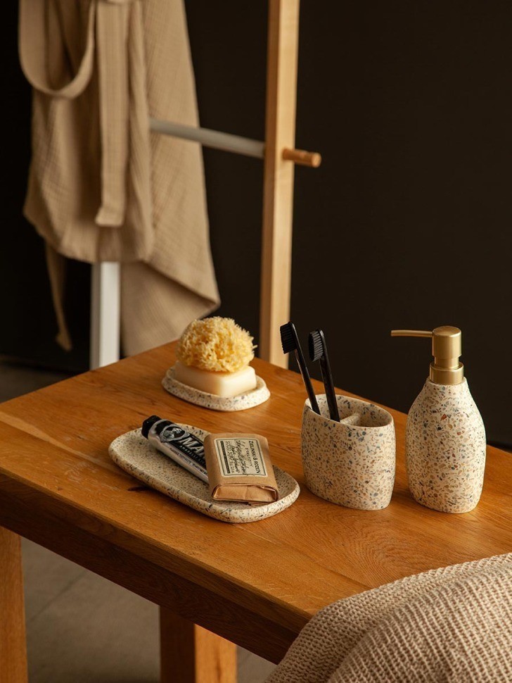 Подставка для ванных принадлежностей mosaic, светло-бежевая (78877)